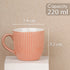 Peach Fringe Ceramic Tea Cup Set of 6, 220 ML Each, Microwave and Dishwasher Safe Coffee Cups